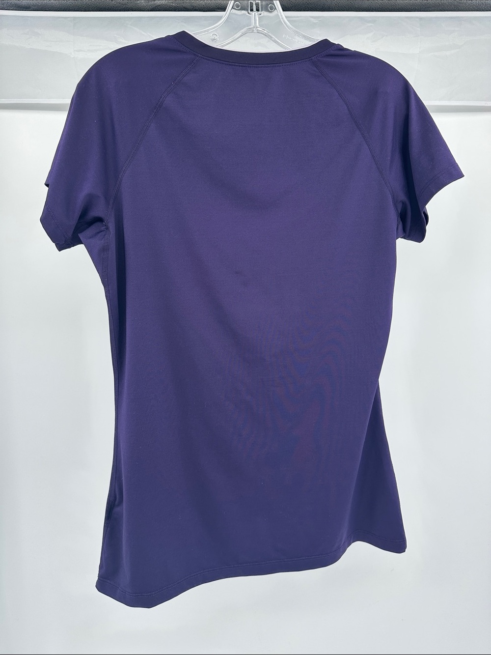 Nike Purple V-Neck Short Sleeve Performance Tee - Picture 2 of 4